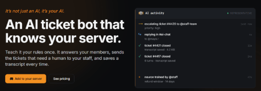 AI Ticket Bot Bot Banner