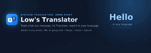 Low's Translator Bot Banner