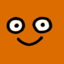 Neon Orange Bot Icon